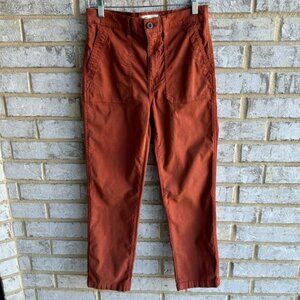 Madewell Cotton Blended Orange Pants Women's Size 26.